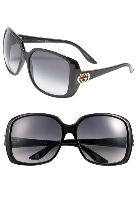 gucci sunglasses logo on lens|Gucci 59mm square sunglasses.